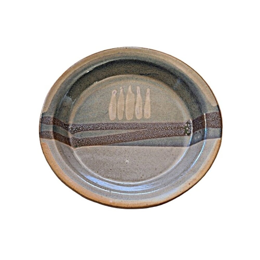 Handcrafted Stoneware Studio Art Pottery Quiche Pie Plate11 1/2"